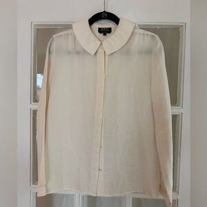 A.P.C. Ivory Textured Blouse